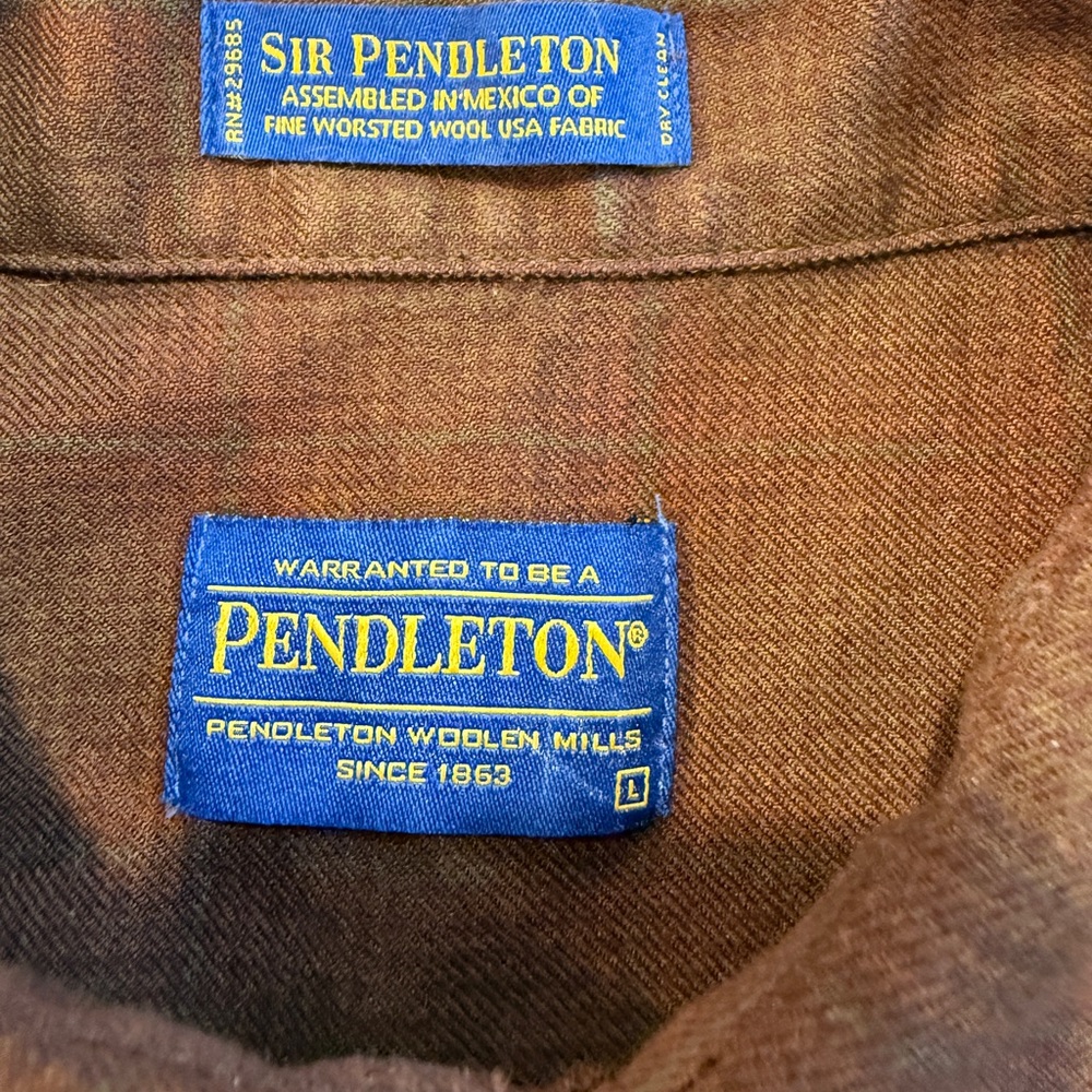 Vintage Pendleton Sir Pendleton Wool Button Down … - image 7